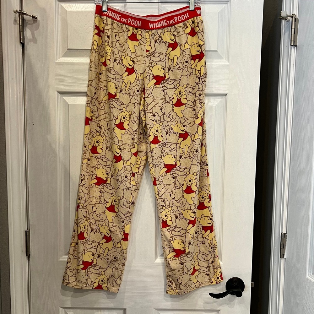 Disney Winnie the Pooh Pajama Pants Polyester All-Over Print Disneycore M